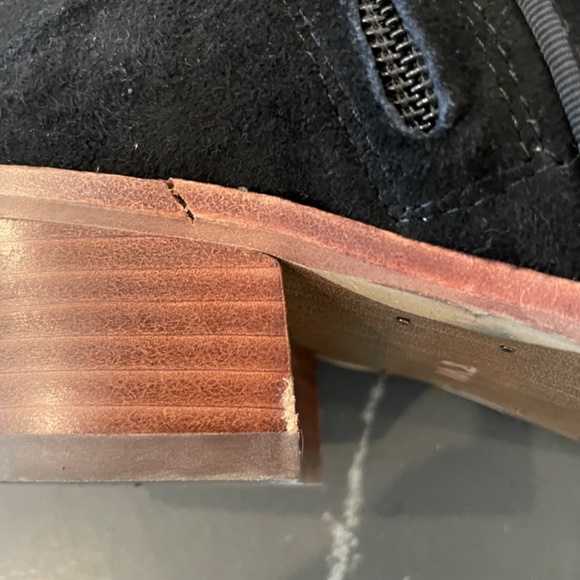 Sam Edelman Size US 8 Wide - EU38 Petty Black Suede Ankle Boots - Picture 11 of 13